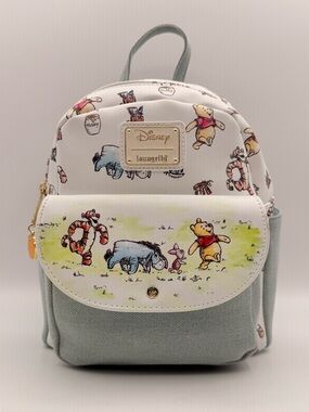Disney Winnie the Pooh Loungefly Mini Backpack Cream Print